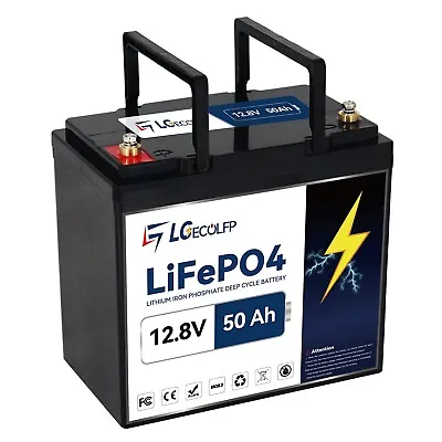 Lithium 12V 50Ah LiFePO4 Battery For Deep Cycle RV Marine Solar System 50A BMS • $119.99