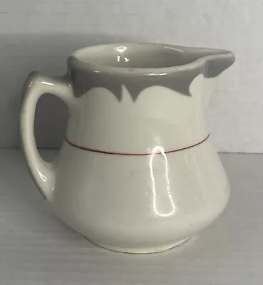 Sterling China Creamer Cream Pitcher Restaurant Gray Red Liverpool Ohio USA • $14.99