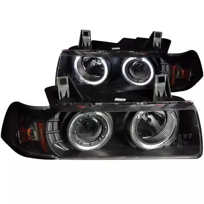 ANZO Fits 1992-1998 BMW 3 Series E36 Projector Headlights W/ Halo Black G2 1 Pc • $258.99