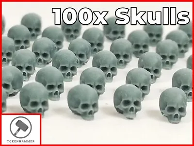 100x Resin Skulls Basing Material 28mm Scale Scatter Bits Warhammer 40k AoS D&D  • £5.25