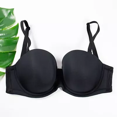 Wacoal Bra Size 34DDD Red Carpet Convertible Strapless Contour Black 854119 EUC • $25.98