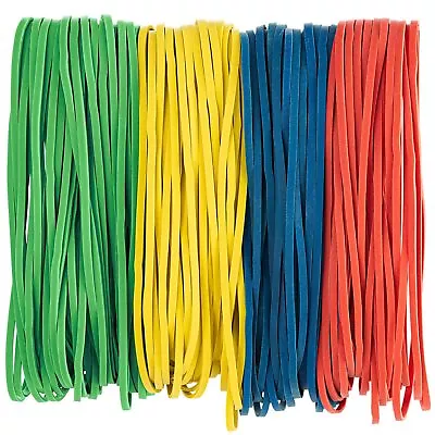 Large Rubber Bands 4 Assorted Colors Office Supplies Home Kitchen Multi NEW • $12.78