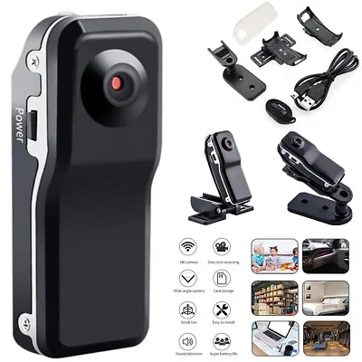 Digital Video Recorder Mini Monitor DV Micro Pocket Camera Wearable HD Camera • £10.96