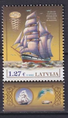 Latvia 2021 Transport Ships Sailing Ship Mercator MNH** • £2.38