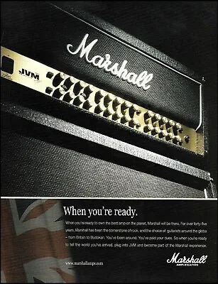 2010 Marshall JVM Series 410H Head Amplifier Advertisement 8 X 11 Ad Print • $4