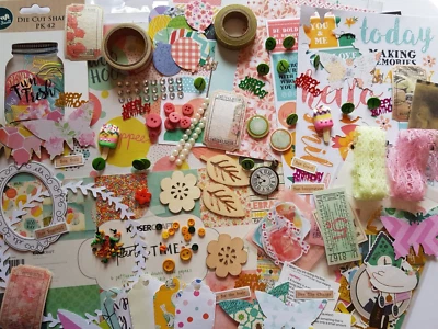 £18.87 • Buy Scrapbooking Papercraft Cardmaking Journal Supplies Collage Kit 50 Plus Pcs