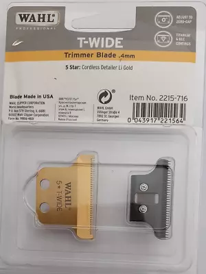 Wahl T - Wide Trimmer Blade 04 MM For CORDLESS DETAILER Li GOLD 02215-716 • $130.87