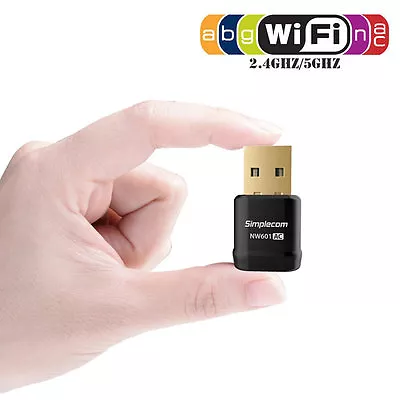 802.11ac AC600 USB WiFi Wireless Adapter Dongle For PC Laptop WPS 5GHz Dual Band • $16.99