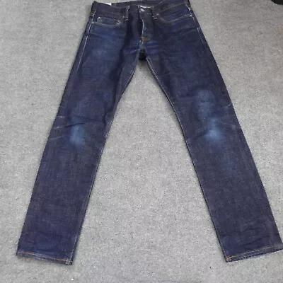 J. Crew 484 Jeans 30 X 30 Blue Straight Redline Selvedge Button Fly • $39.89