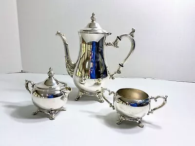 Vintage Wm Rogers Silverplate 3 Piece Tea Party Set #800 • $39