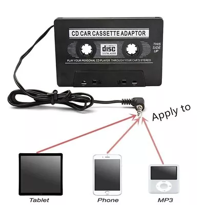 £3.49 • Buy Car Cassette Casette Tape MP3 MP4 Player CD IPod IPhone 3.5mm AUX Audio Adapter 