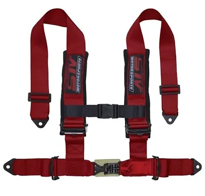 STV Motorsports Racing Red 4-Point 3 Inch Straps Universal Seat Belt Harness • $84.99