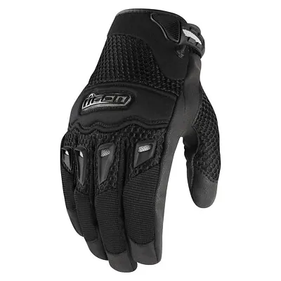 Icon Twenty-Niner/29ER BLACK MEN'S Motorcycle Street Bike Gloves ALL SIZES • $35