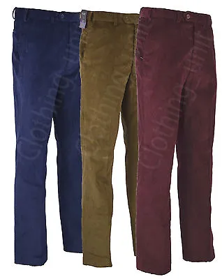 C1 Mens Smart Quality Expandable  Needle Cords/Corduroy Casual Trousers  32-46  • £25.99