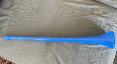 Vintage Vuvuzela Rhode Island Novelty Co Made In USA Stadium Horn 27-1/2” Blue • $22