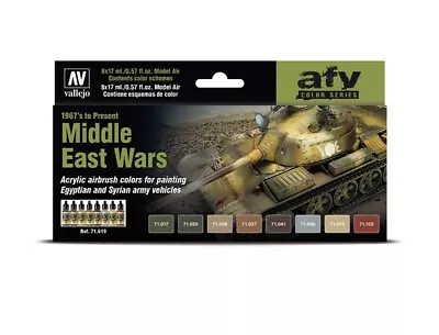 Vallejo Model Air Acrylic Paint Set Middle East Wars 1967-present.. • £12.99