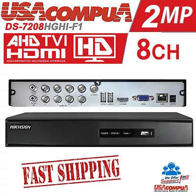 Hikvision 8 Ch Dvr Ds-7208hghi-f1+2 Ip Ch tvi/ahd/ip/1080p H264+/ No Hard Disk  • $129.99