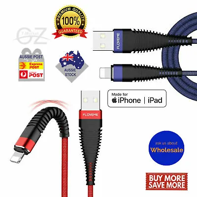 $7.75 • Buy Genuine Braided Data Cable Charger For IPhone 11 Pro MAX X XS XR 7 8 Plus
