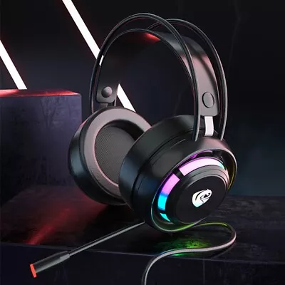 Wired Gaming Headsets For PC Laptop Smartphone Tablet Gamer Headphone Props • $37.32