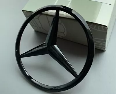 New For Mercedes Glossy Black Star Trunk Emblem Badge 90mm • $10.97