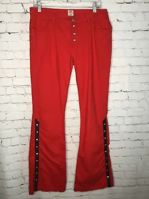 Vtg Retro Miss Sixty Women’s Size 33 Red Jean Pants 32  X 31 Disco Italy • $135