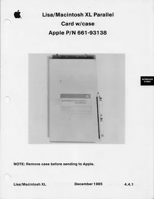 £12.76 • Buy HTF - Apple Lisa Tech Sheet For Parallel Card - Collectible