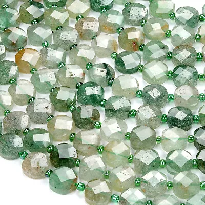 10X10MM Natural Green Lepidolite Gemstone Micro Faceted Square Loose Beads(D418) • $7.49