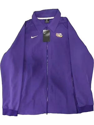 Nike Mens LSU Tigers Team Therma Midweight Jacket  Full Zip Purple Sz Large NWT • $34.99