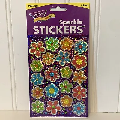 Vintage Trend Enterprises Sparkle Stickers Flower Power New Sealed • $12