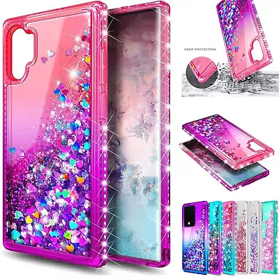For Samsung Galaxy Note 10 Plus S9S10 Bling Glitter Liquid Case Cover Shockproof • $11.99