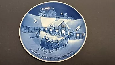 B & G Denmark Copenhagen Porcelain 1969 & 1973 Christmas Blue Plate 2 Pcs • $21.62