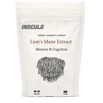 Lions Mane Mushroom Extract Capsules 10000mg 240mg Polysaccharides Strong Vegan • £6.99