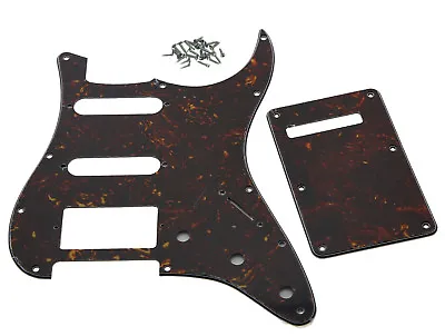 £13.83 • Buy Strat ST Pickguard,Back Plate,Screws HSS Dark Tortoise For Fender