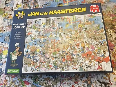 Jan Van Haasteren Jigsaw Puzzle  The Bakery  - 1000 Pieces - Completed Once • £8
