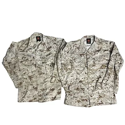 Pair Of 2 USMC Desert MARPAT Blouse Shirt Jacket Top Small / Regular Camo MCCUU • $49.99