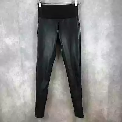 Assets By Spanx Leggings Womens Size Small Faux Leather Black High Rise Pants • $19.99