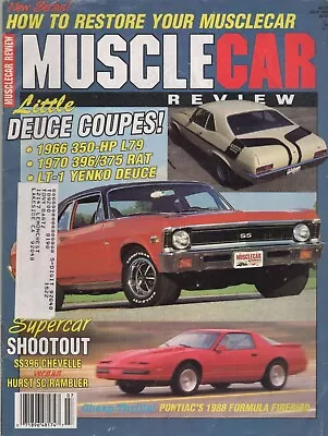 Vintage MUSCLE CAR REVIEW Magazine July 1988 66 L79 70 RAT LT-1 Yenko Duce SS396 • $5