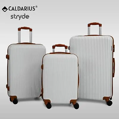 £32.99 • Buy Hard Trendy Cabin Suitcase PC+AB 4 Wheel Travel Luggage Trolley Lightweight Case