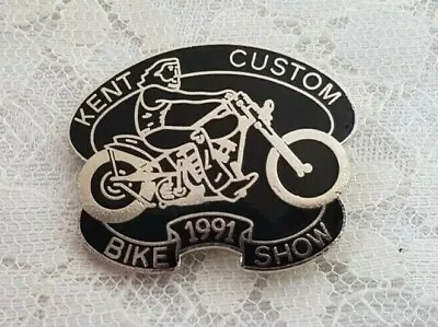 £4 • Buy Hells Angels KENT Custom Bike Show 1991 Pin Badge Big Red Machine RARE KCBS