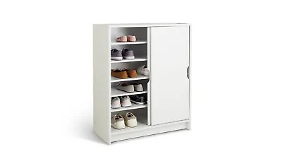 Habitat Chloe 2 Door Shoe Storage Cabinet - White • £84.99