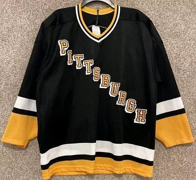 Vintage CCM NHL Mens Pittsburgh Penguins Robo Alternate Hockey Jersey Size Large • $39.99