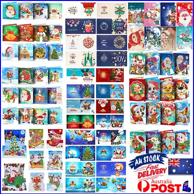 $9.68 • Buy 8PCS 5D DIY Diamond Painting Christmas Cards Mosaic Art Kits Greeting Postcards