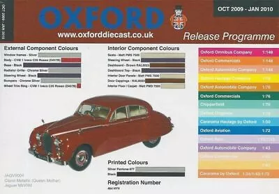 £1.05 • Buy Oxford Diecast Catalogue 2009 October 2009 - Jan 2010 Red Jag