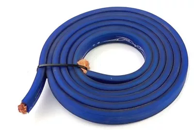 0 AWG Gauge Blue Power OFC Wire Strand Copper FLAT Marine Ground Cable 1/0 GA US • $4.75