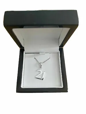 White Gold Finish Special 21st Birthday Pendant Necklace Free Postage Gift Box • £24.99