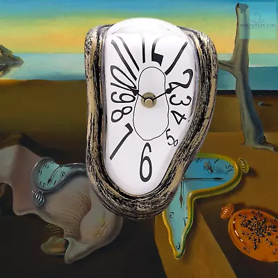 Lafocuse Silent Melting Clock Antique GoldSalvador Dali Watch Melted Shelf For • £17.74