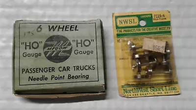 HO Scale Northwest Short Line Metal Wheel Set 7119-4 / Megow 6 Wheel Passenger • $35