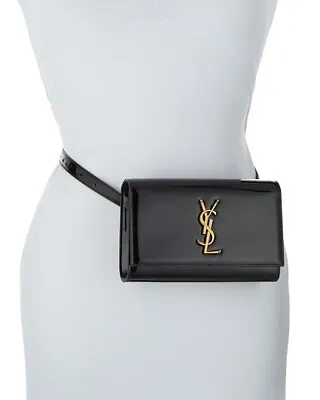 $999 • Buy Preowned Authentic YSL Saint Laurent Monogram Kate Leather Belt Bag