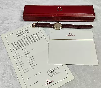 One Of A Kind Vintage Omega Cartier Solid Gold Watch With Box & Paper • $5999