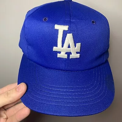 Vintage Los Angeles LA Dodgers Plain Logo Youngan Small/Medium Snapback Hat Cap • $59.99